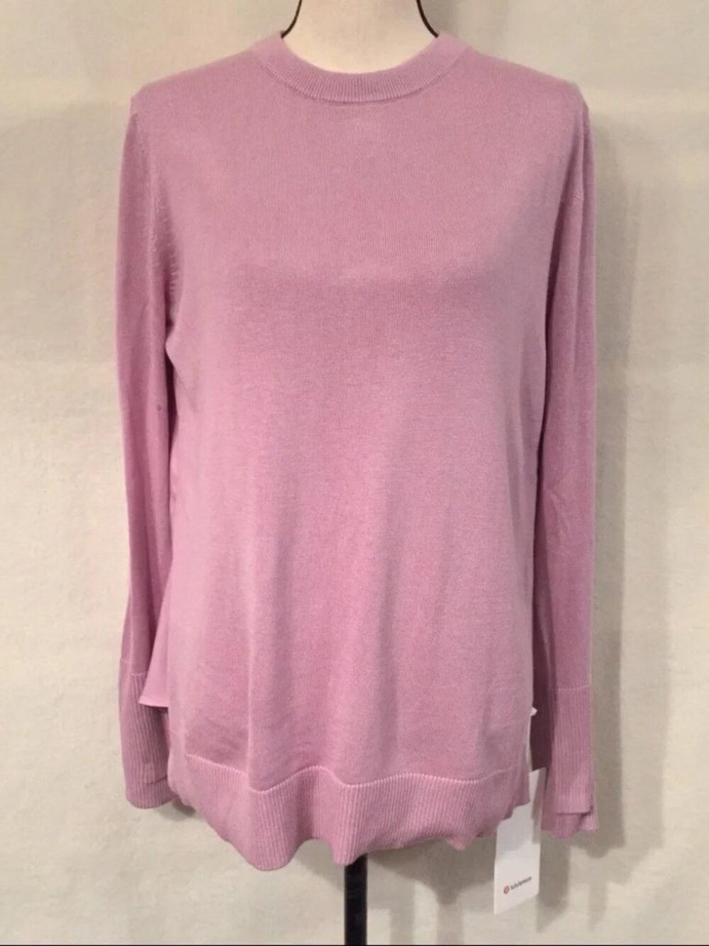NWT Lululemon Still at Ease purple cashmere blend open back pullover sweater